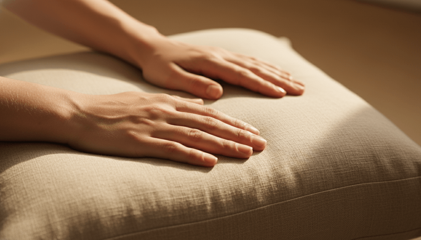 Something Incredible Starts with calming moments of mindfulness and relaxation on a soft pillow.