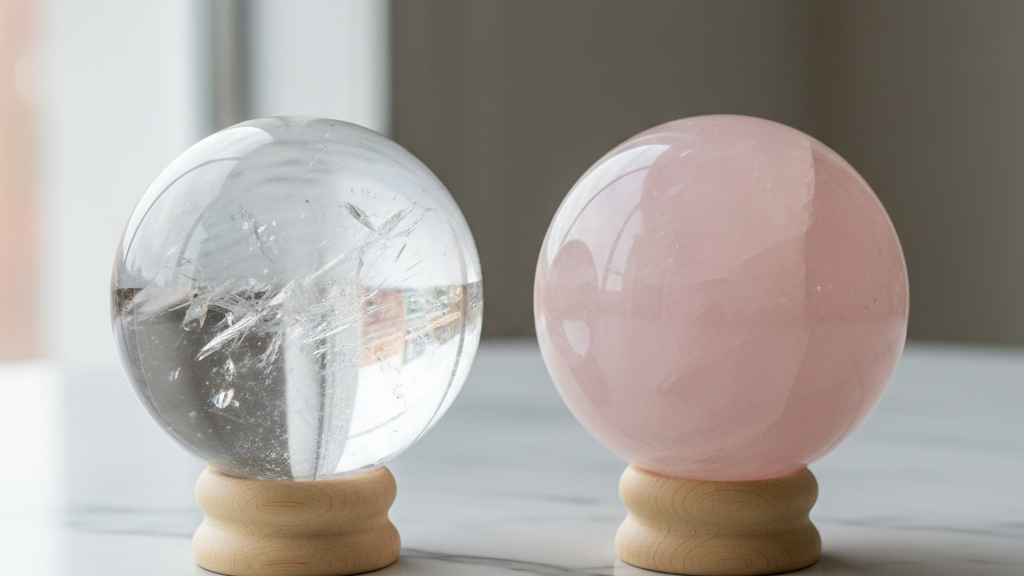 Clear Quartz vs Rose Quartz