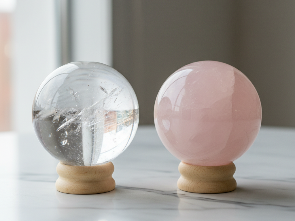 Clear Quartz vs Rose Quartz
