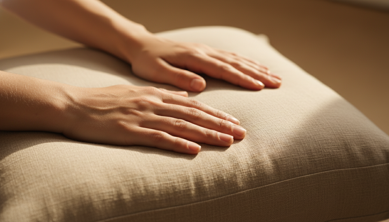 Something Incredible Starts with calming moments of mindfulness and relaxation on a soft pillow.