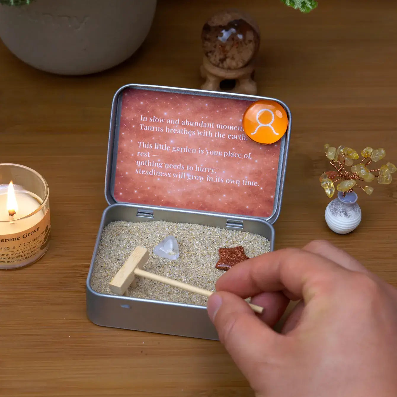 Taurus Crystal Zen Garden