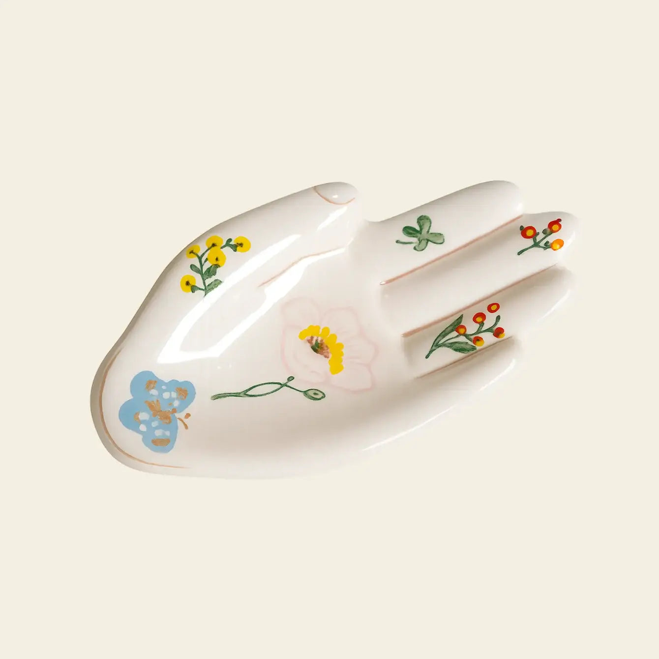 Painted Palm Tray