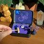 Scorpio Crystal Zen Garden showcasing amethyst tree, violet sand, and zodiac elements for calmness and serenity.
