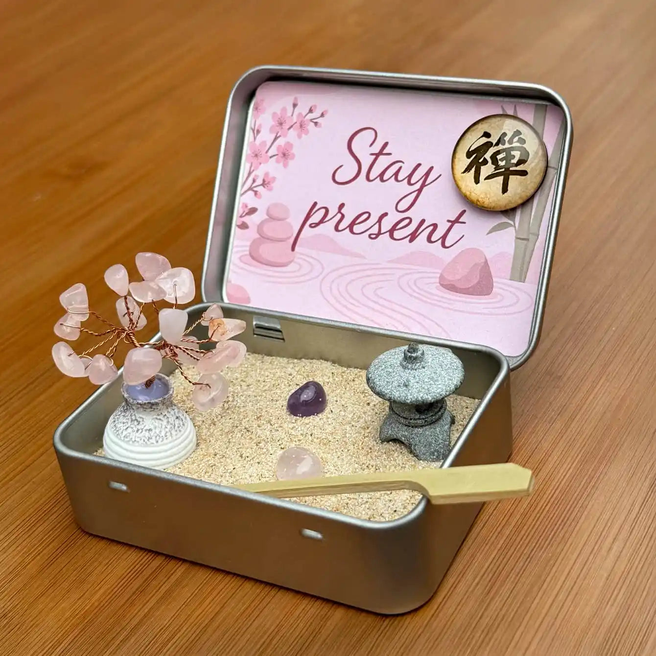 Zenify™ Pocket of Calm – Mini Zen Garden for Stress Relief and Mindfulness | A Mindful Gift