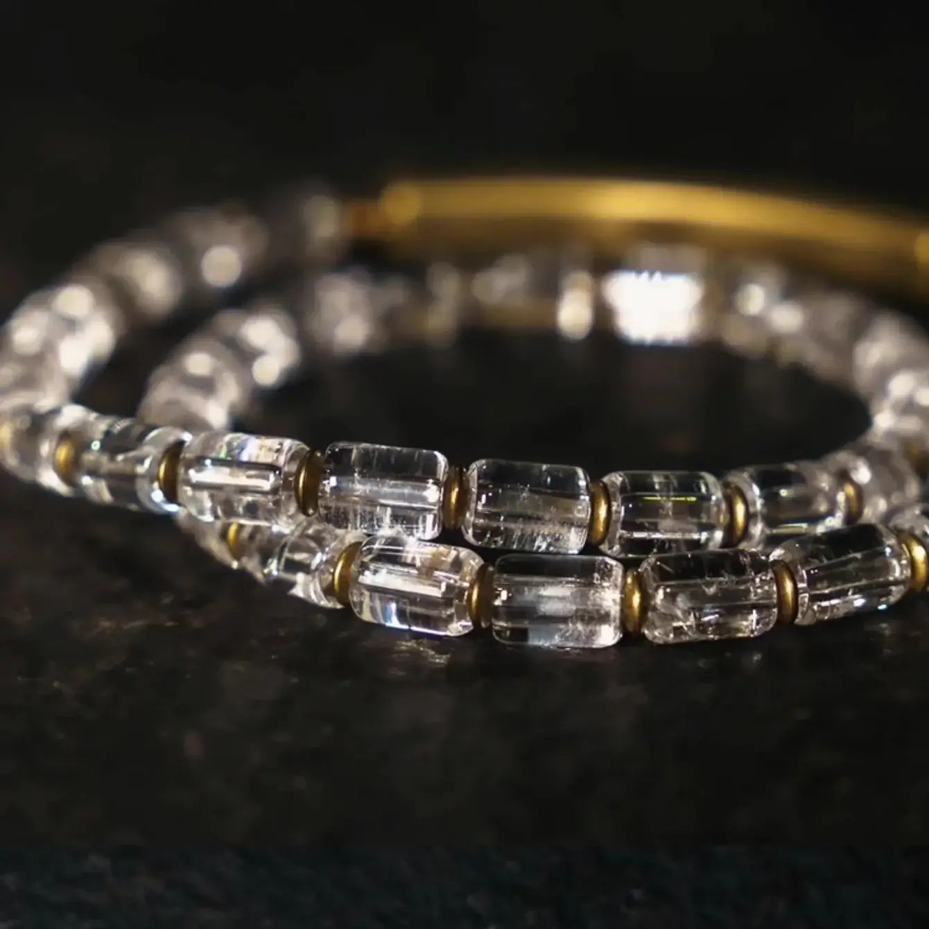 White Crystal Double Layered Bracelet