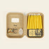 Portable meditation candle set with natural beeswax candles, crystals, and instructions for mindfulness.