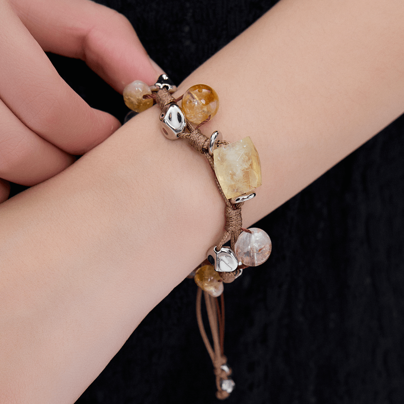 Zenify™ Citrine Cord Bracelet – Abundance in Every Knot