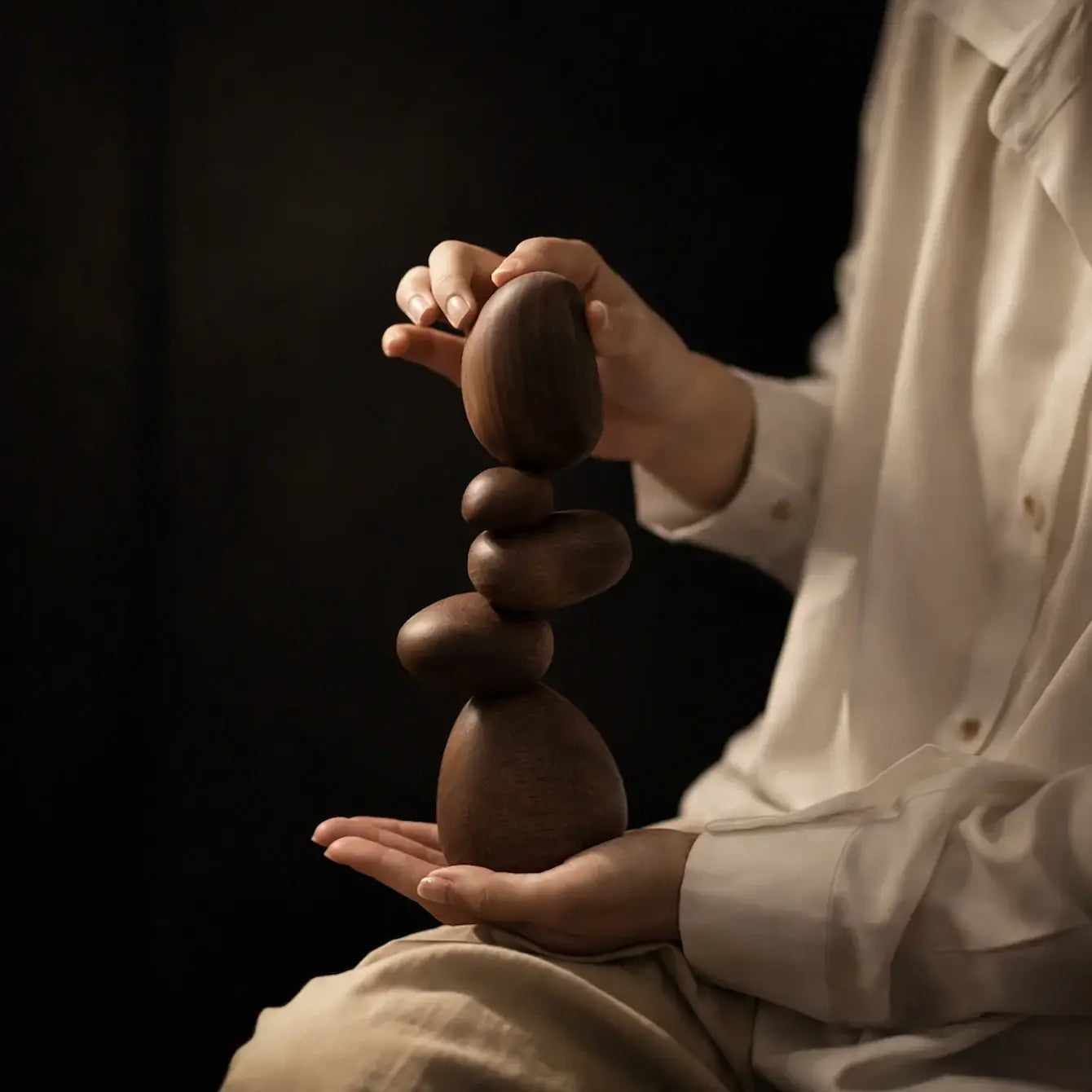Wooden Balance Stones – Hand-Stacked Mindfulness Sculpture