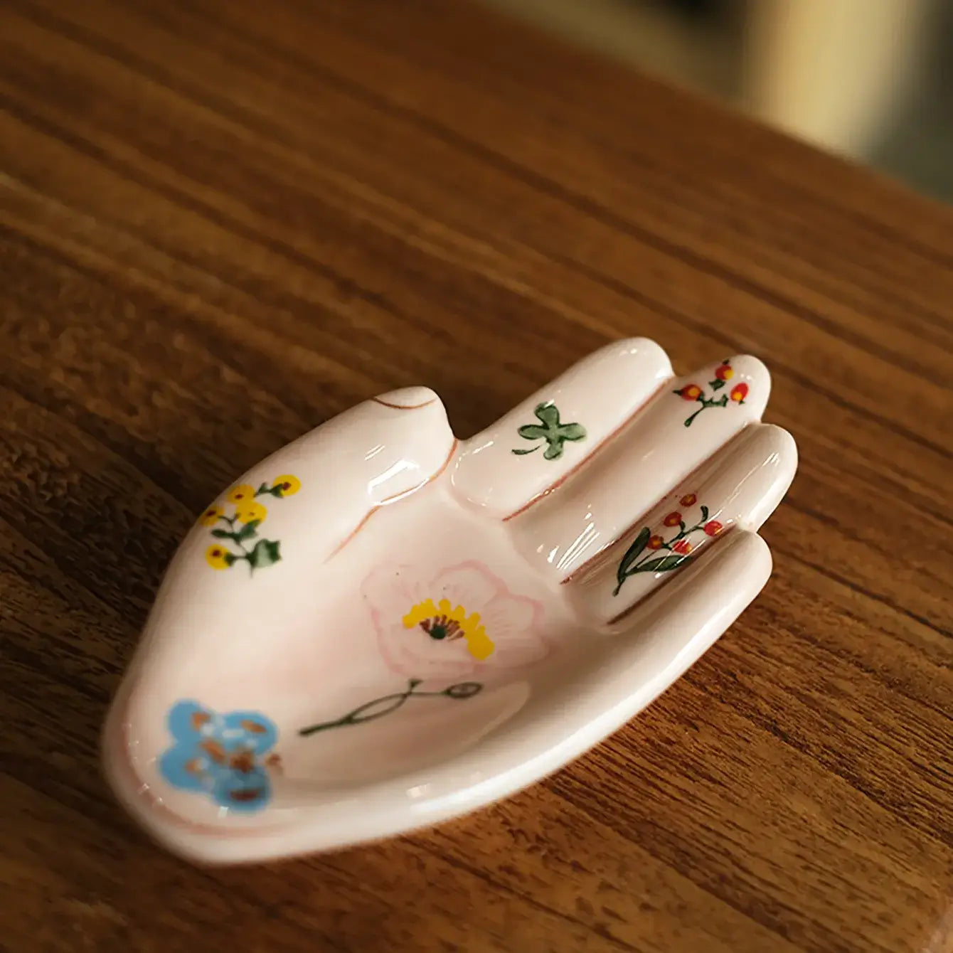 Painted Palm Tray