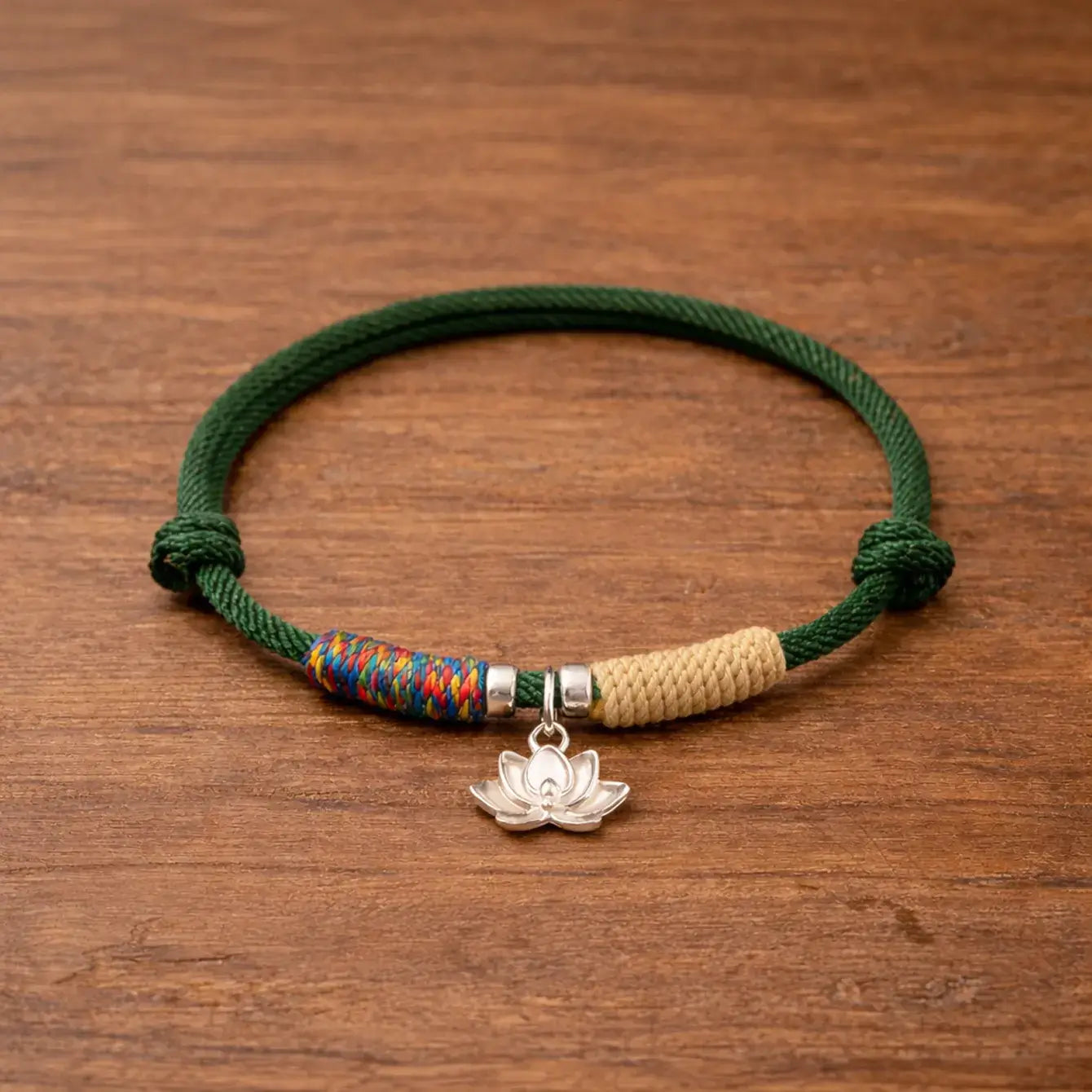 Handwoven 925 Sterling Silver Lotus Bracelet