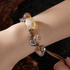 Zenify Citrine Cord Bracelet on wrist showcasing genuine citrine crystals and earth-toned cord for abundance and confidence.