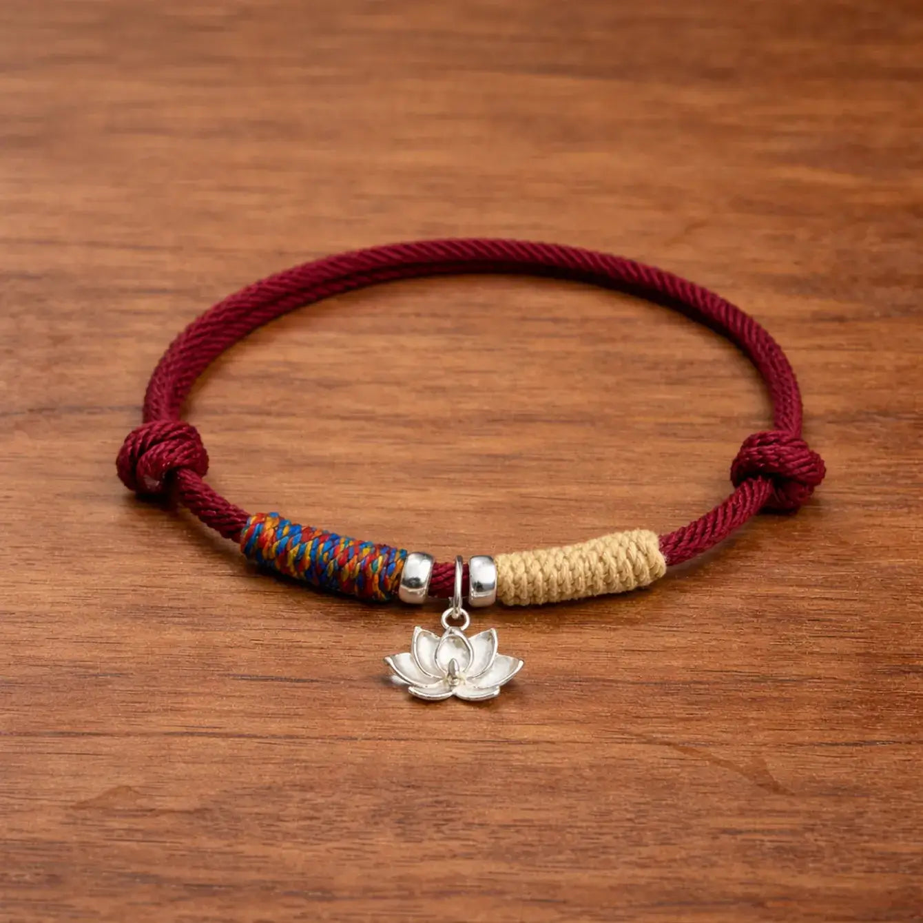 Handwoven 925 Sterling Silver Lotus Bracelet