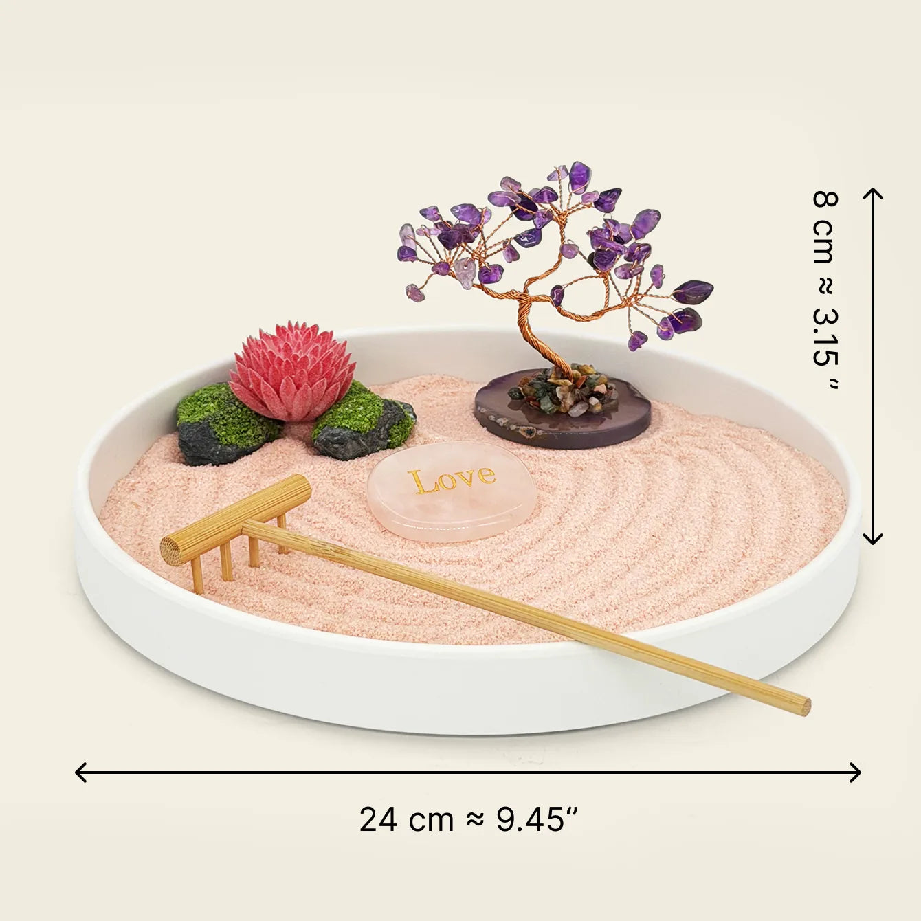 Love crystal zen garden lifestyle image