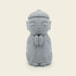 Zen-Stone Jizo Monk cement figurine with a smiling face and clasped hands, perfect for home decor.