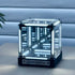 Clear cube with 'INFINITY' branding on a light background