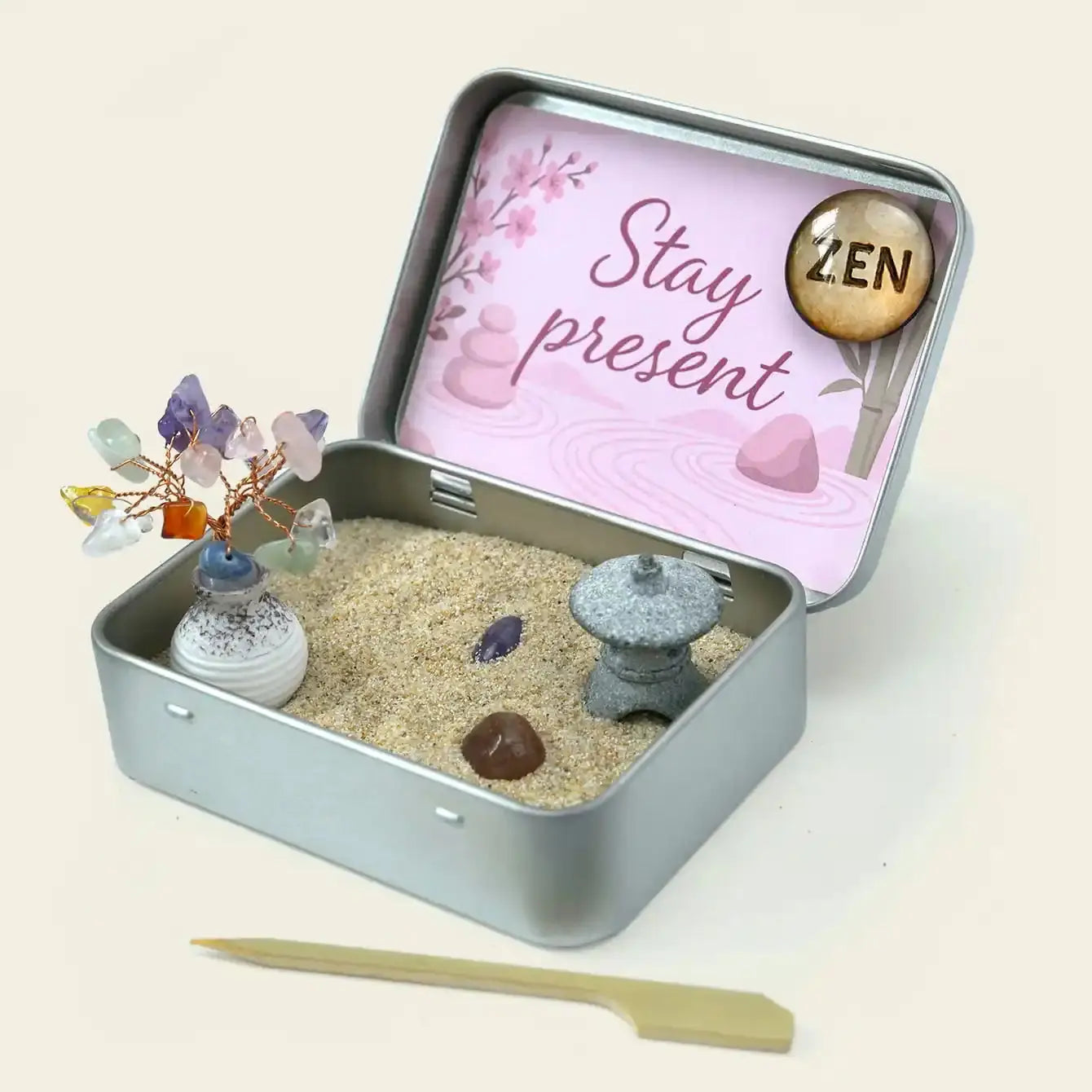 Zenify™ Pocket of Calm – Mini Zen Garden for Stress Relief and Mindfulness | A Mindful Gift Zenify