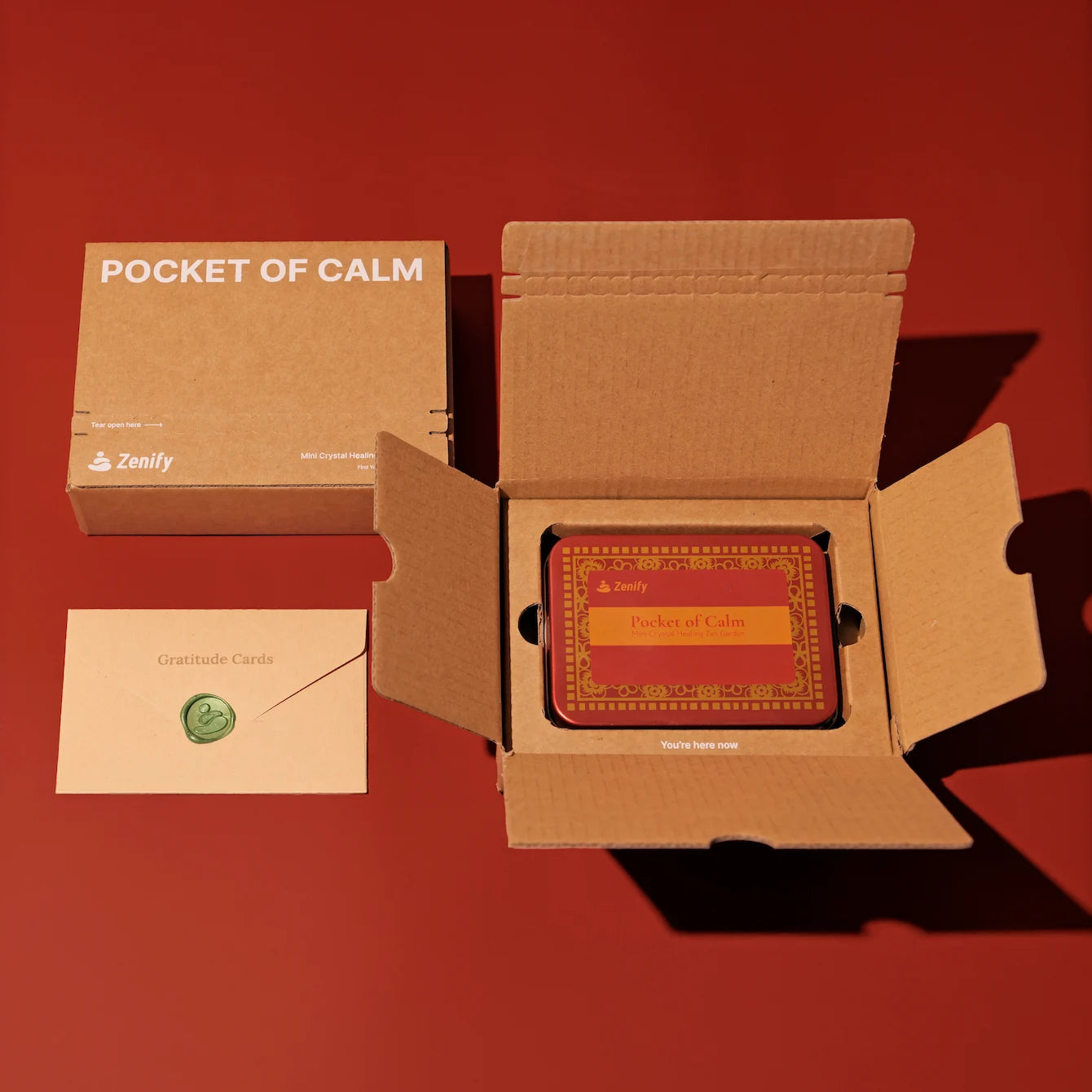 New Year Crystal Zen Garden | 2026 Year of the Horse Edition packaging with gratitude card.