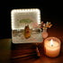 Spirit Animal Crystal Zen Garden with a meditating guardian, healing tree, and calming candle in a serene setting.