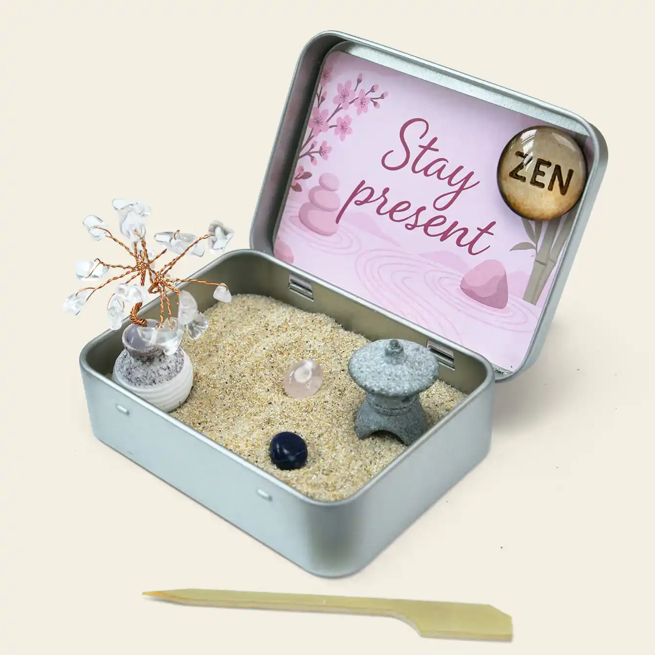 Zenify™ Pocket of Calm – Mini Zen Garden for Stress Relief and Mindfulness