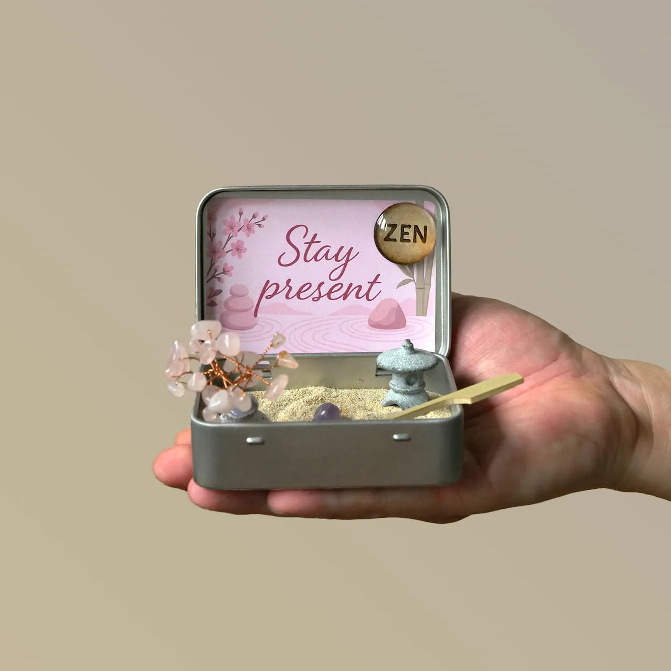 Zenify™ Pocket of Calm – Mini Zen Garden for Stress Relief and Mindfulness