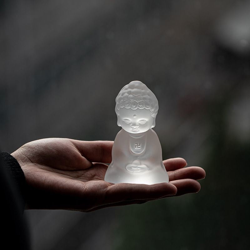 Frosted Crystal Buddha Lamp for Calm & Meditation | A Peaceful Gift – Zenify