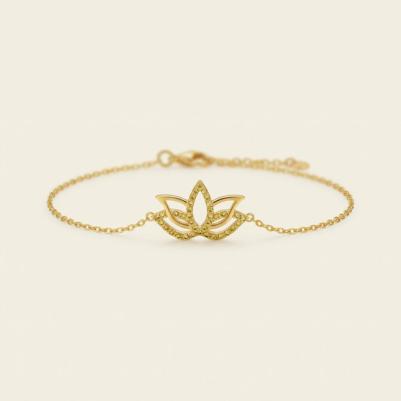 Double-Layer Lotus design featuring a delicate S925 Sterling Silver Zircon Bracelet with intricate detailing.