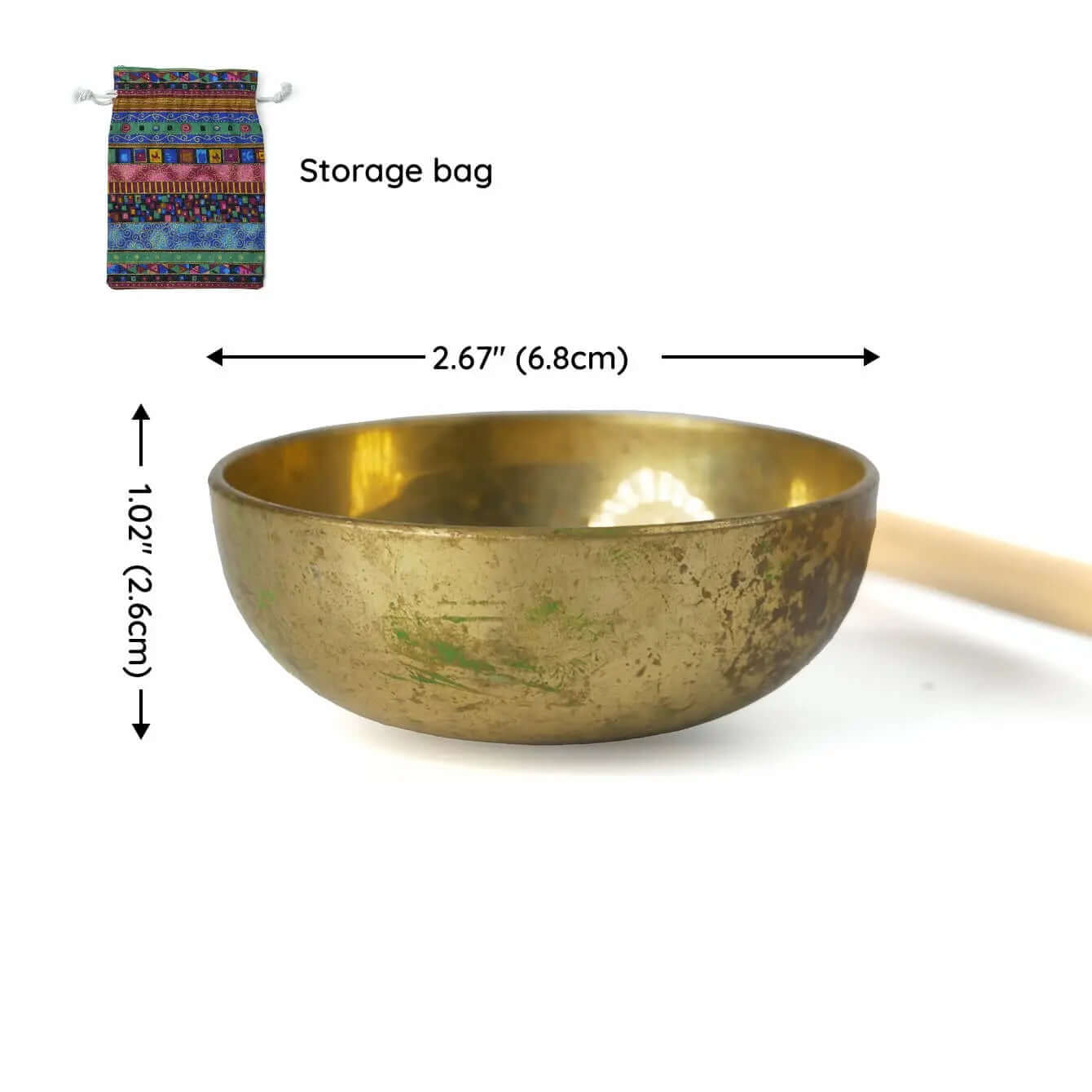 Vintage Brass Small Singing Bowl Zenify