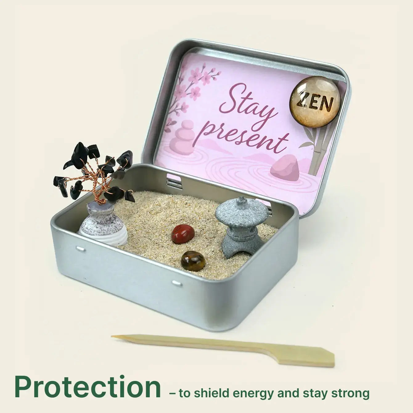 Zenify™ Pocket of Calm – Mini Zen Garden for Stress Relief and Mindfulness | A Mindful Gift