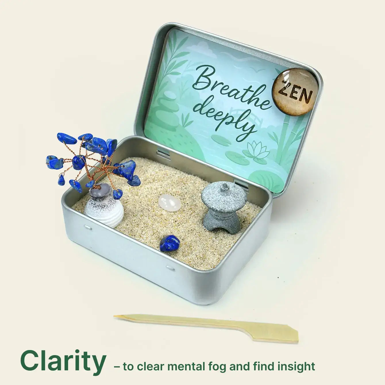 Zenify™ Pocket of Calm – Mini Zen Garden for Stress Relief and Mindfulness | A Mindful Gift