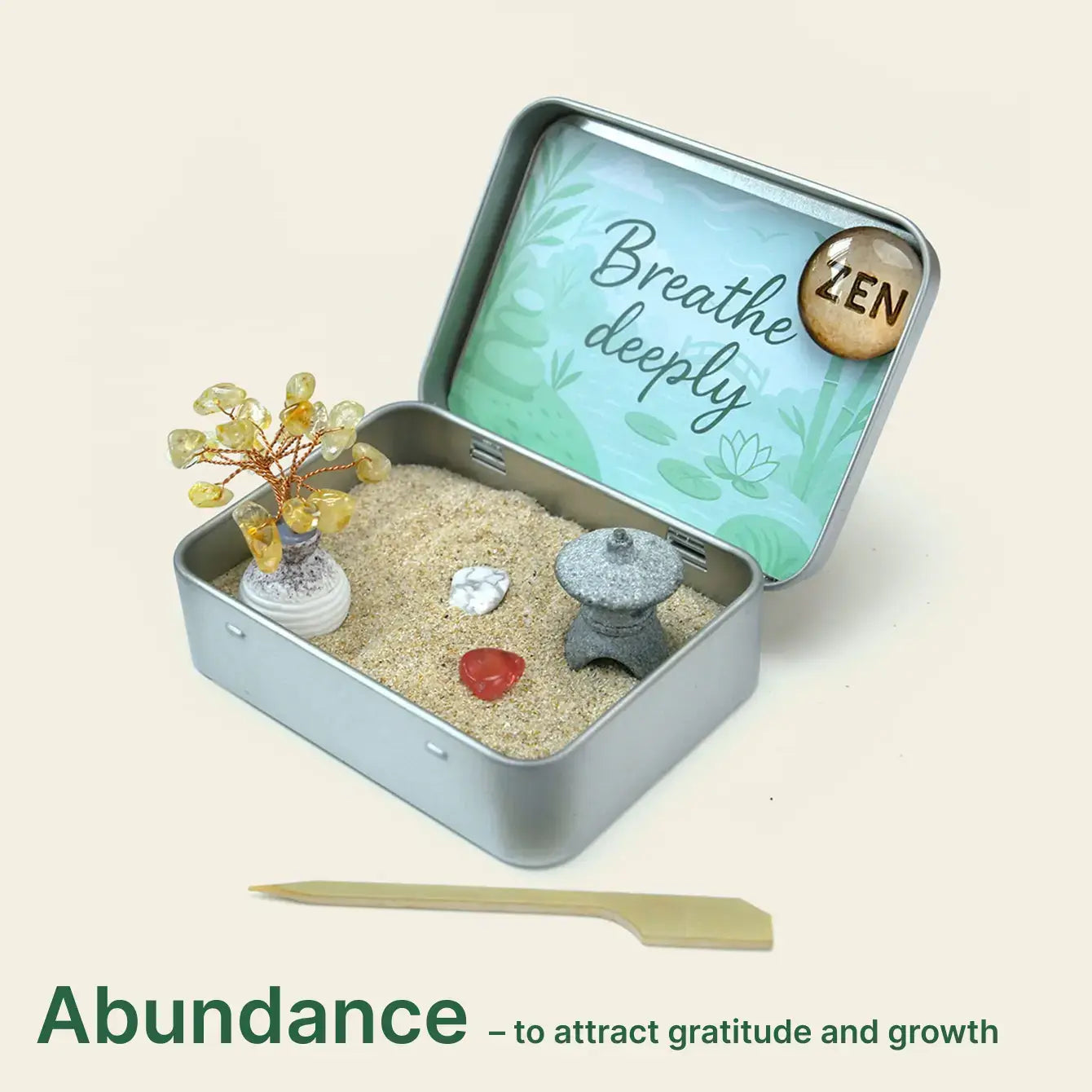Zenify™ Pocket of Calm – Mini Zen Garden for Stress Relief and Mindfulness | A Mindful Gift