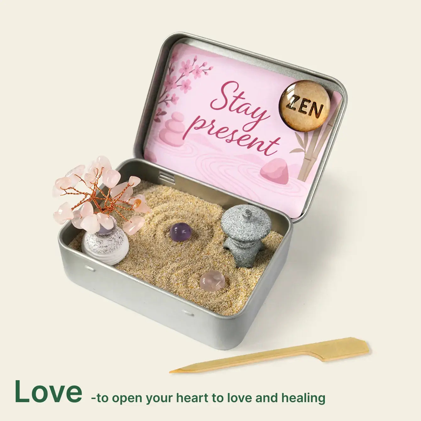 Zenify™ Pocket of Calm – Mini Zen Garden for Stress Relief and Mindfulness | A Mindful Gift