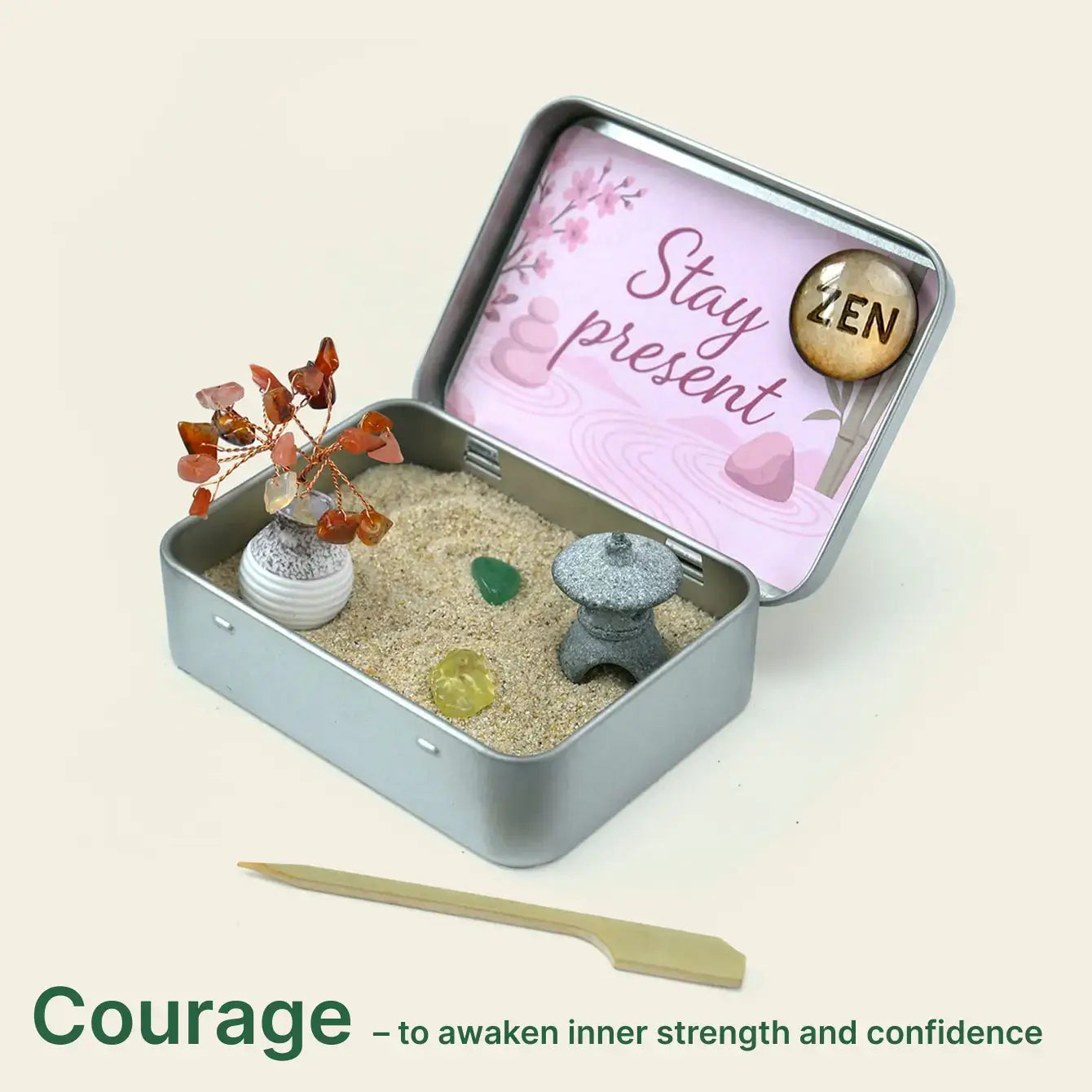 Zenify™ Pocket of Calm – Mini Zen Garden for Stress Relief and Mindfulness | A Mindful Gift