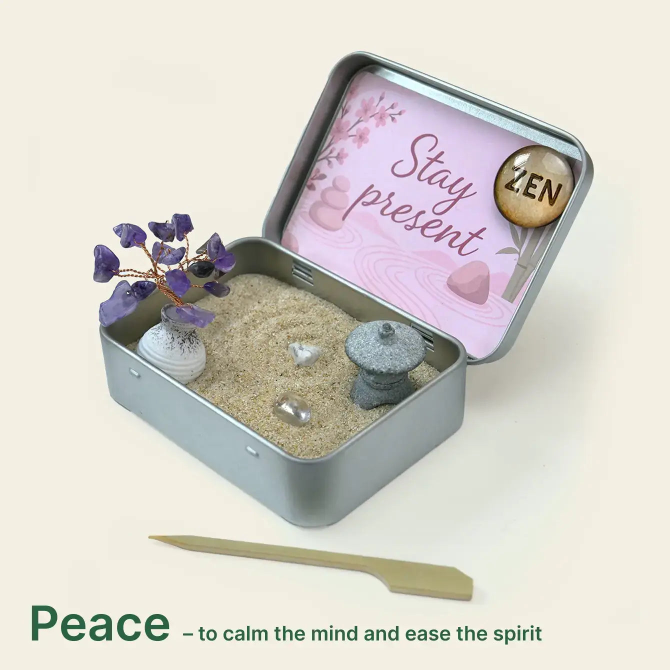 Zenify™ Pocket of Calm – Mini Zen Garden for Stress Relief and Mindfulness | A Mindful Gift