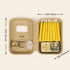 Portable meditation candle set with natural beeswax candles and crystal healing tools for mindfulness and relaxation.