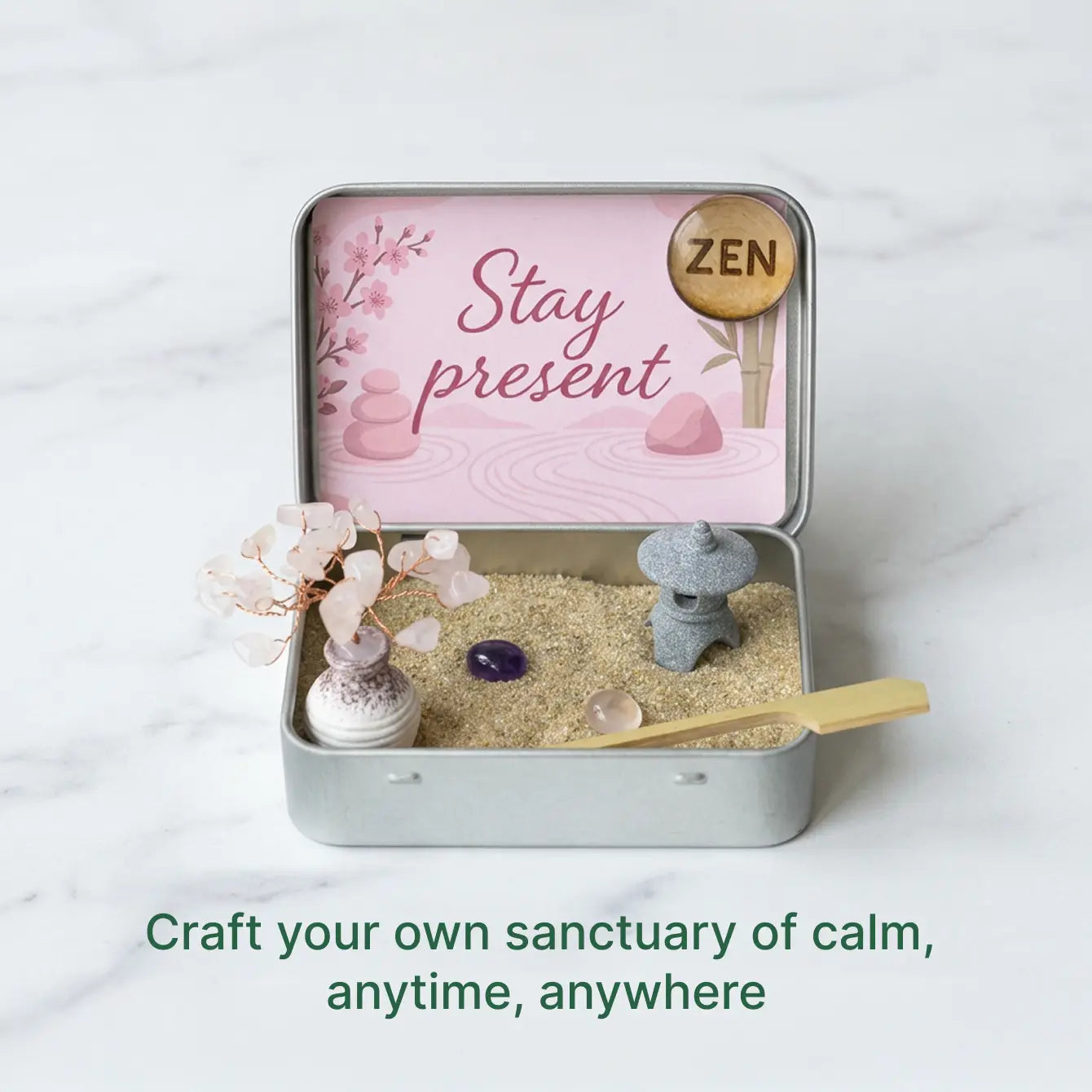 Japanese Crystal Zen Garden | 3-Minute Desk Ritual & Meaningful Gift