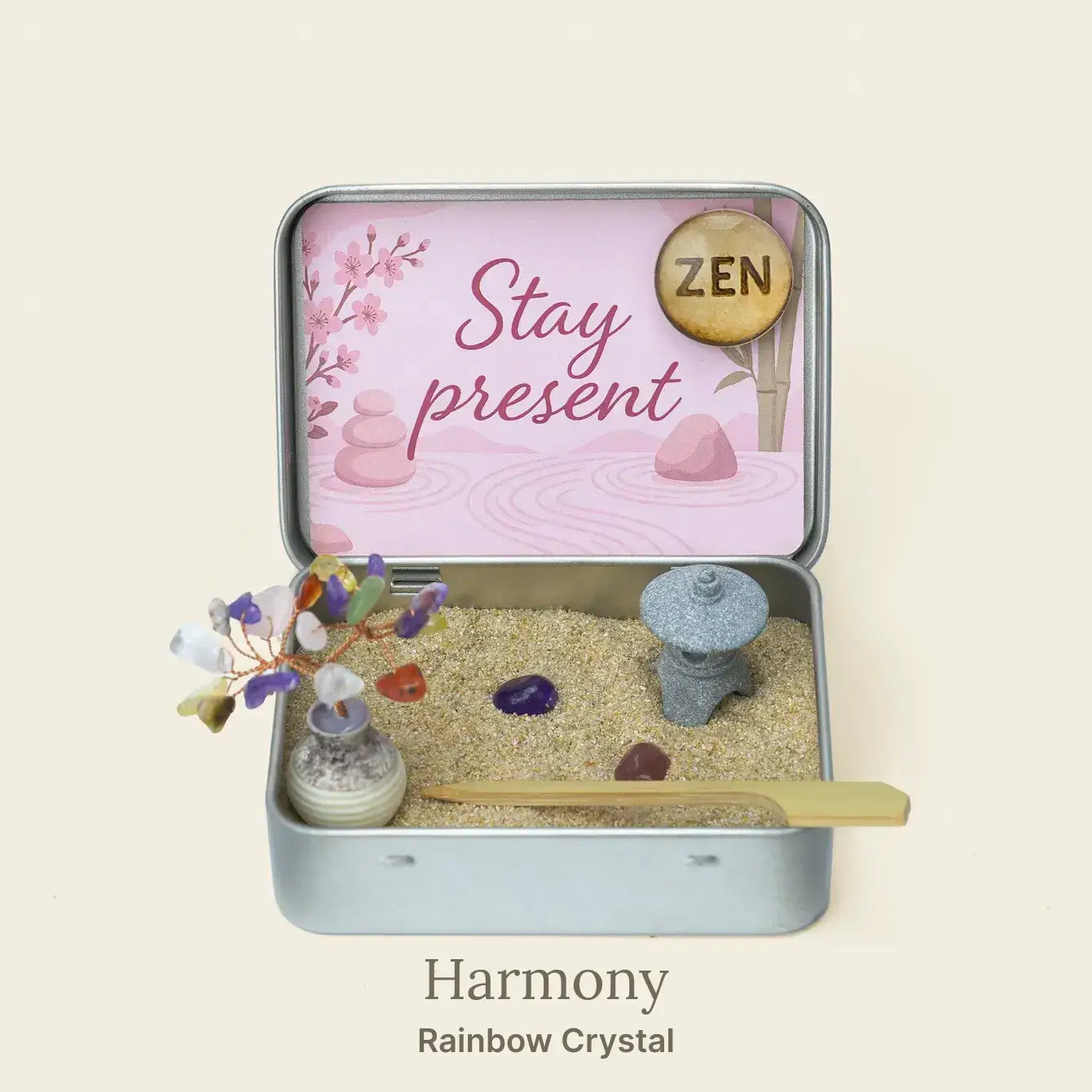 Japanese Crystal Zen Garden - Desktop Meditation & Stress Relief Kit