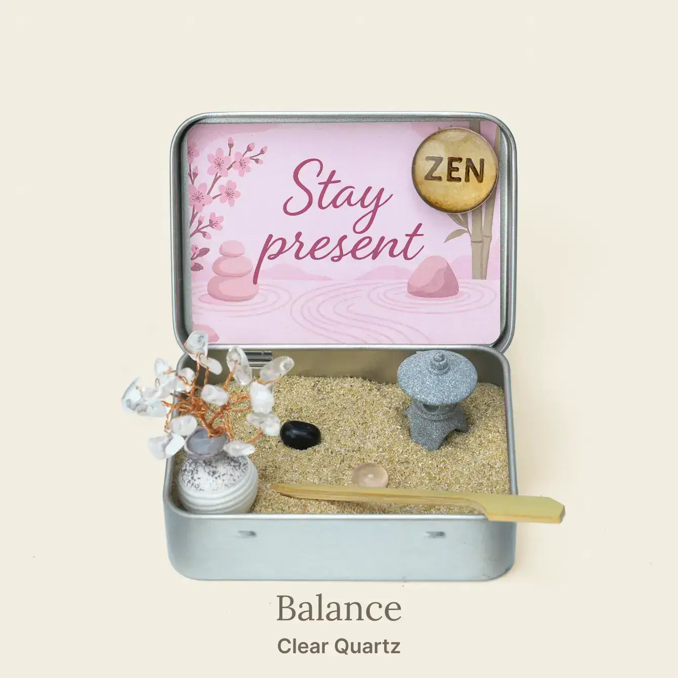Japanese Crystal Zen Garden - Desktop Meditation & Stress Relief Kit