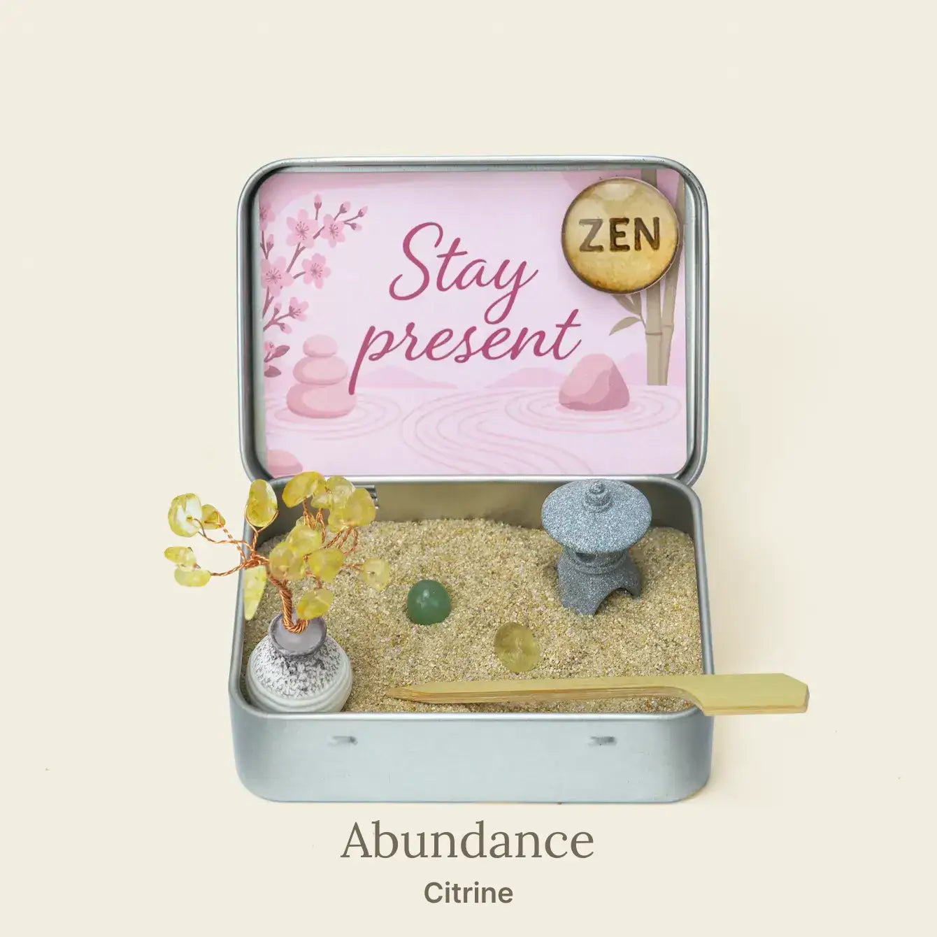 Japanese Crystal Zen Garden - Desktop Meditation & Stress Relief Kit