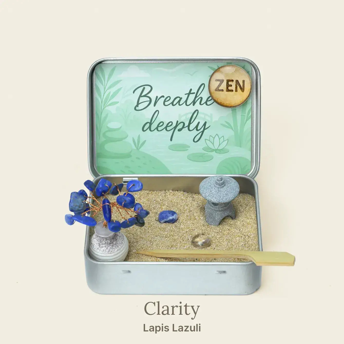 Japanese Crystal Zen Garden - Desktop Meditation & Stress Relief Kit