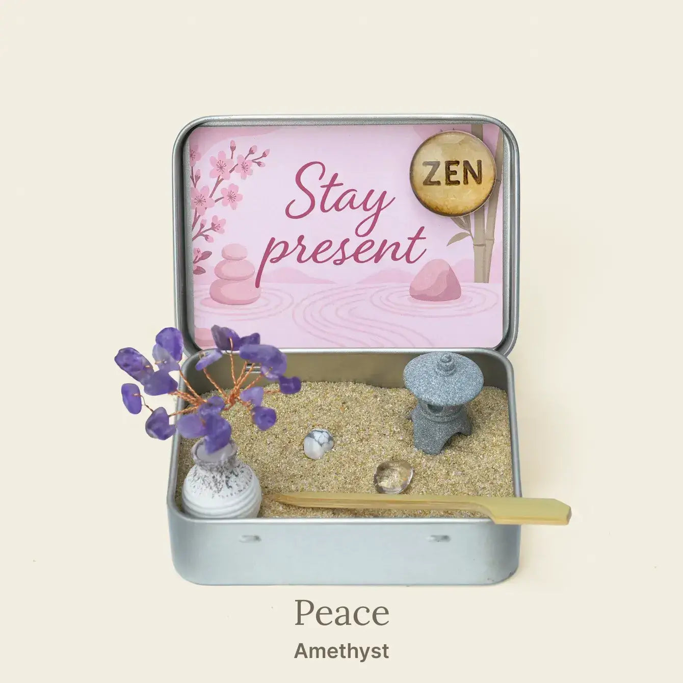 Japanese Crystal Zen Garden - Desktop Meditation & Stress Relief Kit