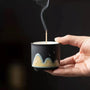 Zenify™ Misty Peaks – Ceramic Incense Holder of Tranquil Mountains Zenify