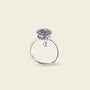Zenify™ Silver Mantra Ring – Six Syllable Prayer Wheel, handcrafted sterling silver design.
