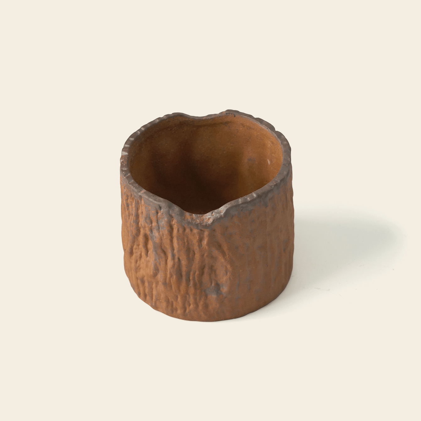 Tree Stump Ceramic Vessel