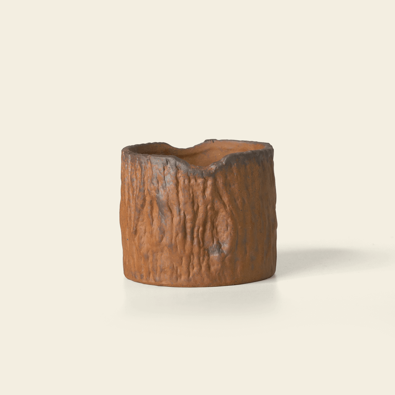 Tree Stump Ceramic Vessel