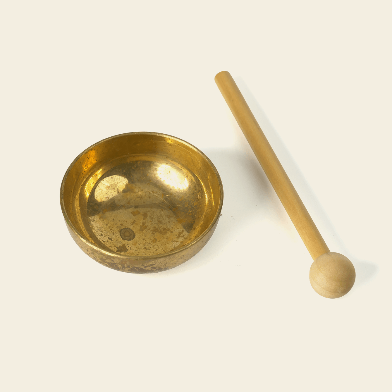 Vintage Brass Small Singing Bowl
