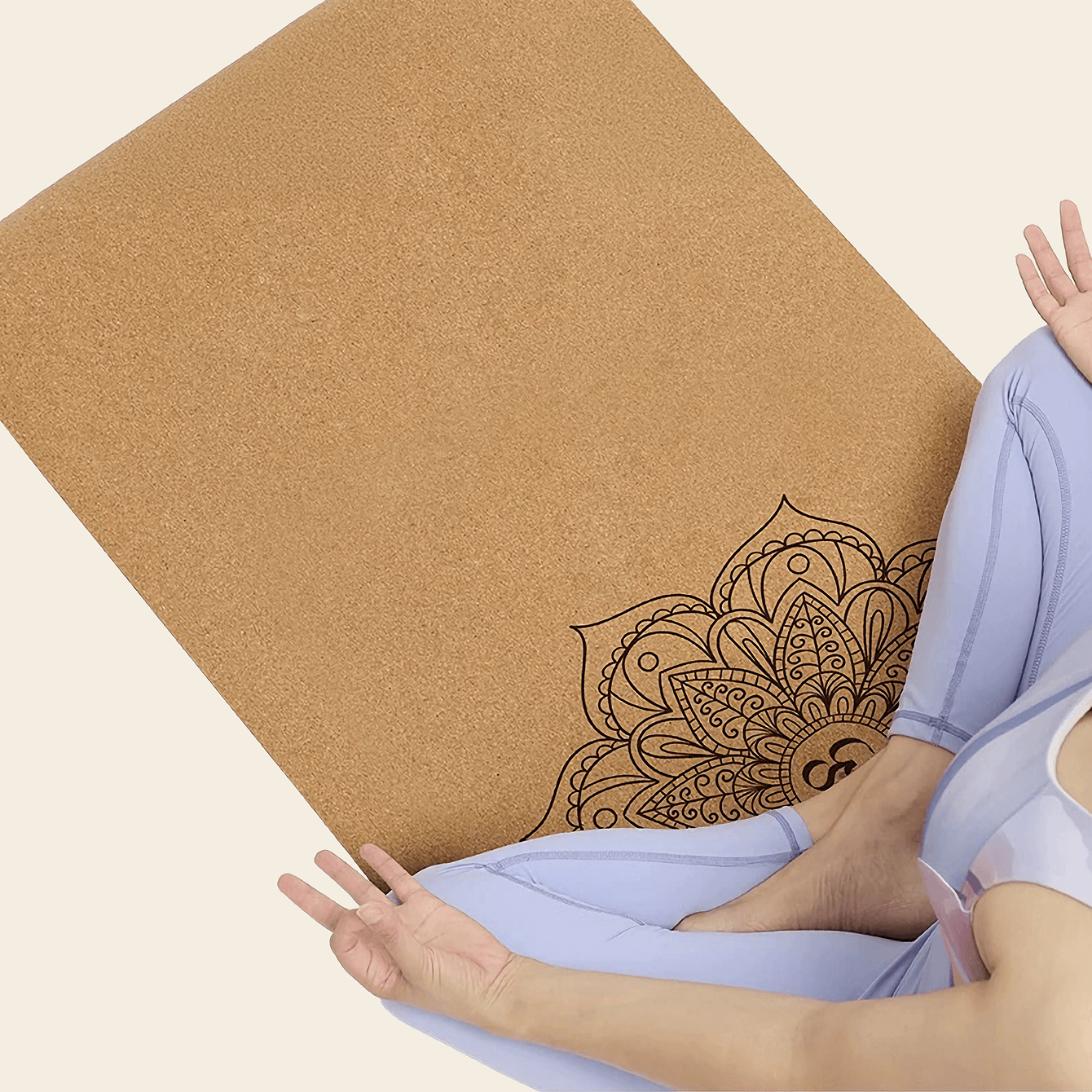 Lightweight & Portable Cork Yoga Mat