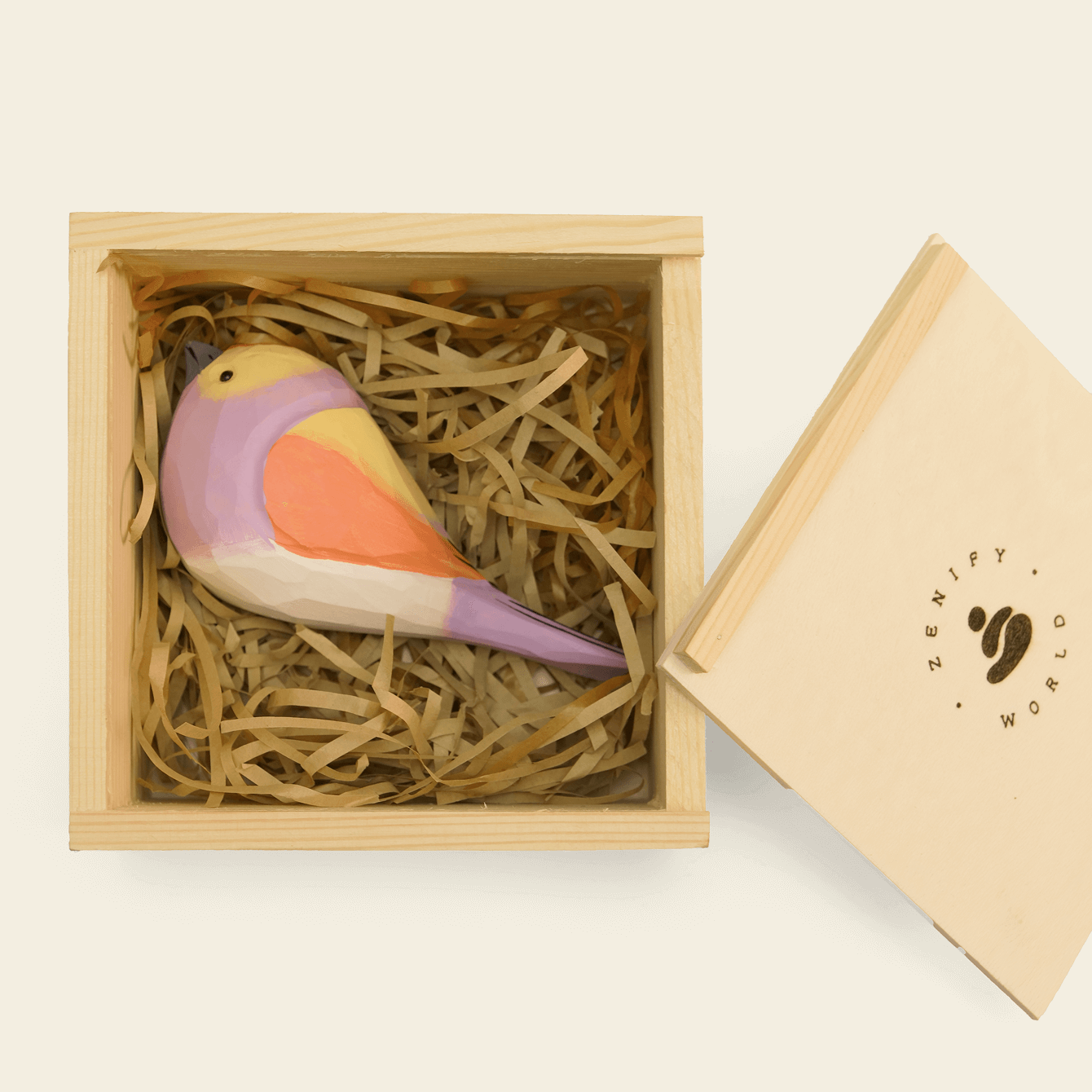 Handcrafted Wooden Bird Decorative Figurine