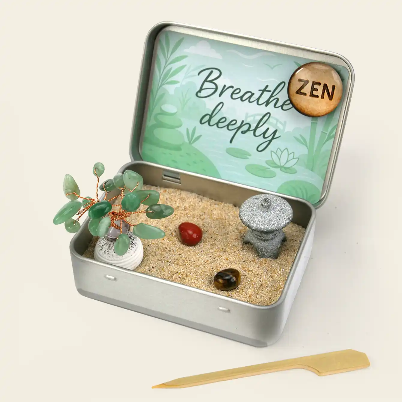 Zenify™ Pocket of Calm – Mini Zen Garden for Stress Relief and Mindfulness