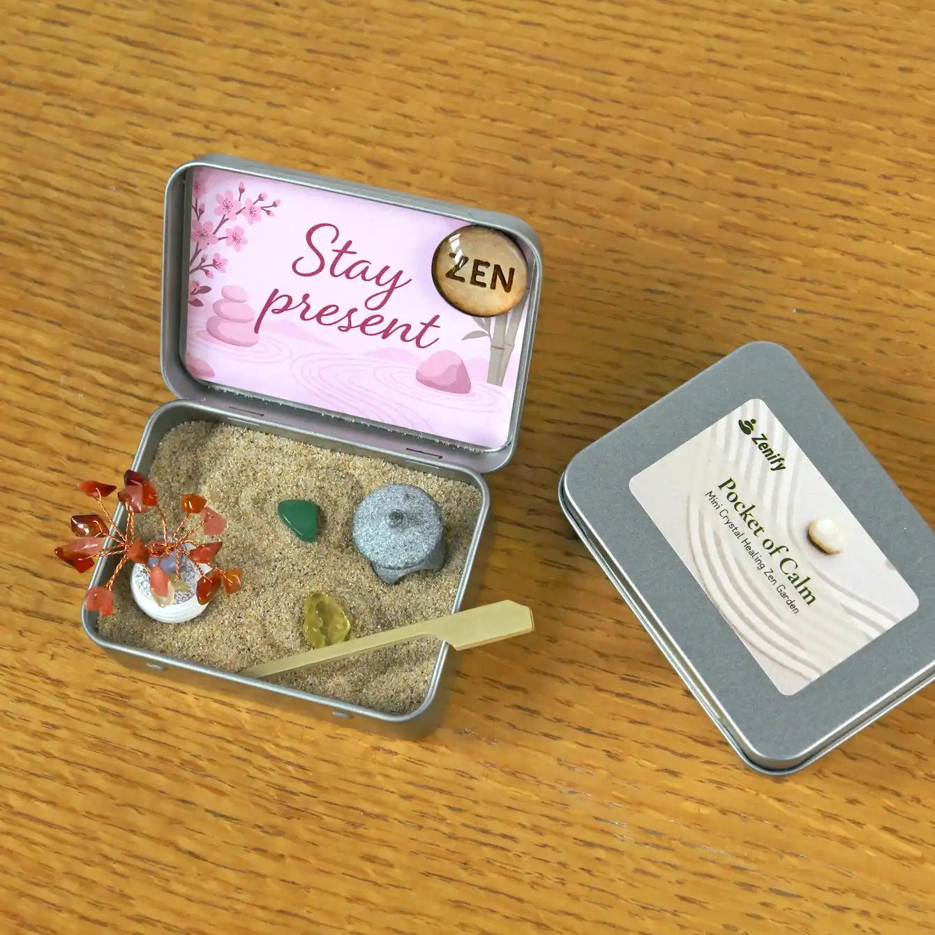 Zenify™ Pocket of Calm – Mini Zen Garden for Stress Relief and Mindfulness