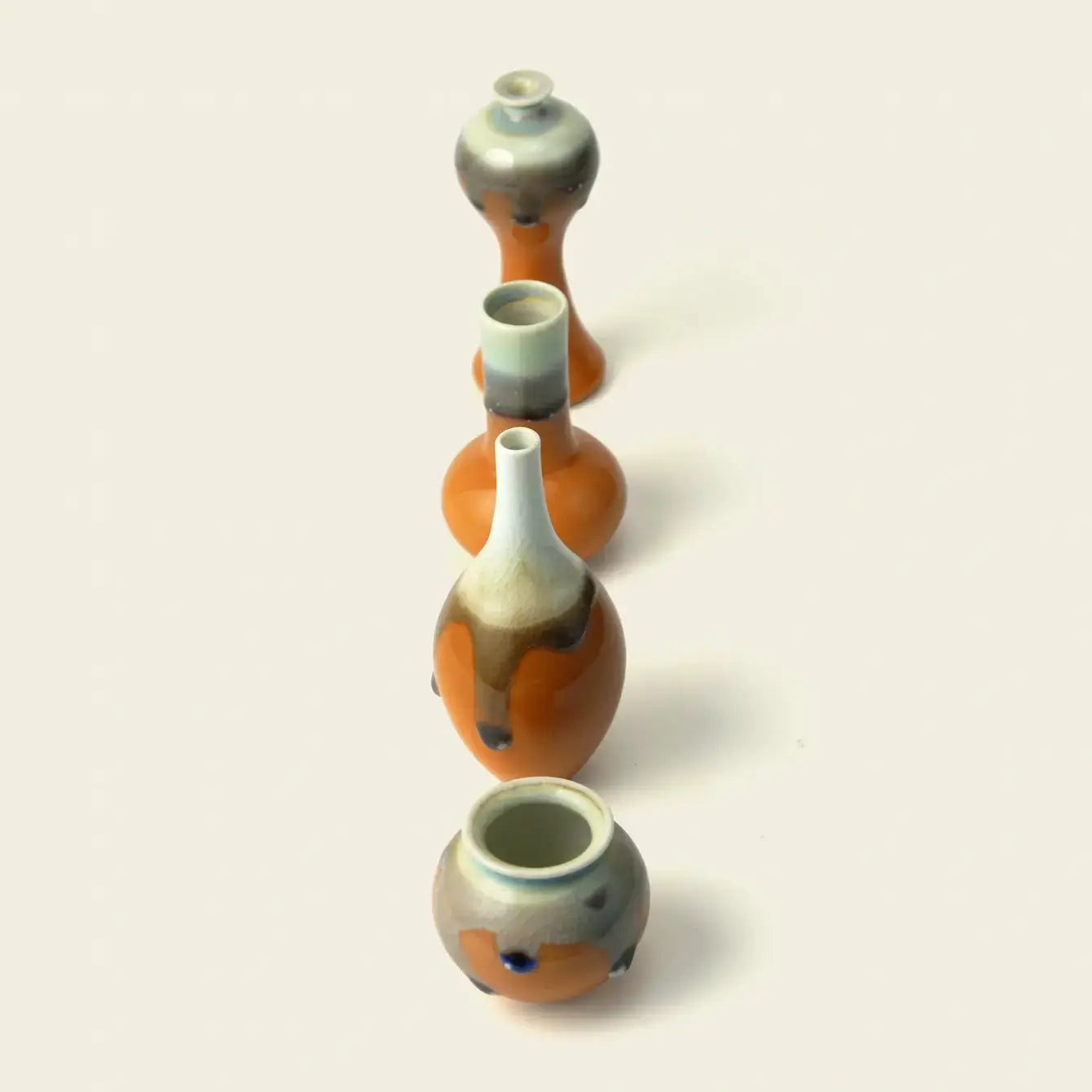 Zenify™ Glaze Echo – Set of 4 Jian Kiln Vases Zenify